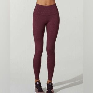 BARRY'S FIT Women's STAR EMBOSSED Port Royale HIGH-WAISTED SPEED TIGHT XS